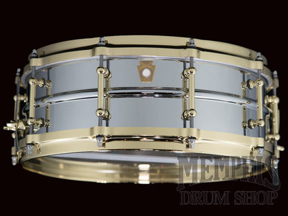 Ludwig 14x5 Chrome Over Brass Snare Drum with Brass Hardware