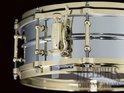 Ludwig 14x5 Chrome Over Brass Snare Drum with Brass Hardware