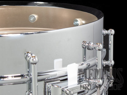 Ludwig 14x5 Chrome Over Brass Snare Drum with Tube Lugs