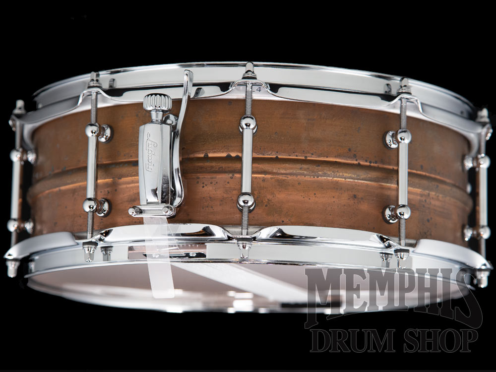 Ludwig 14x5 Raw Copperphonic Snare Drum with Tube Lugs