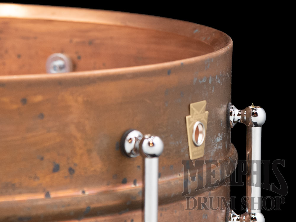 Ludwig 14x5 Raw Copperphonic Snare Drum with Tube Lugs