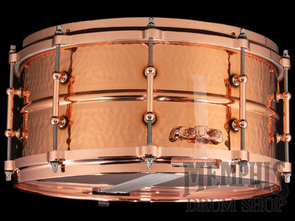 Ludwig 14x6.5 Copperphonic Hammered Snare Drum with Copper Hardware and Tube Lugs