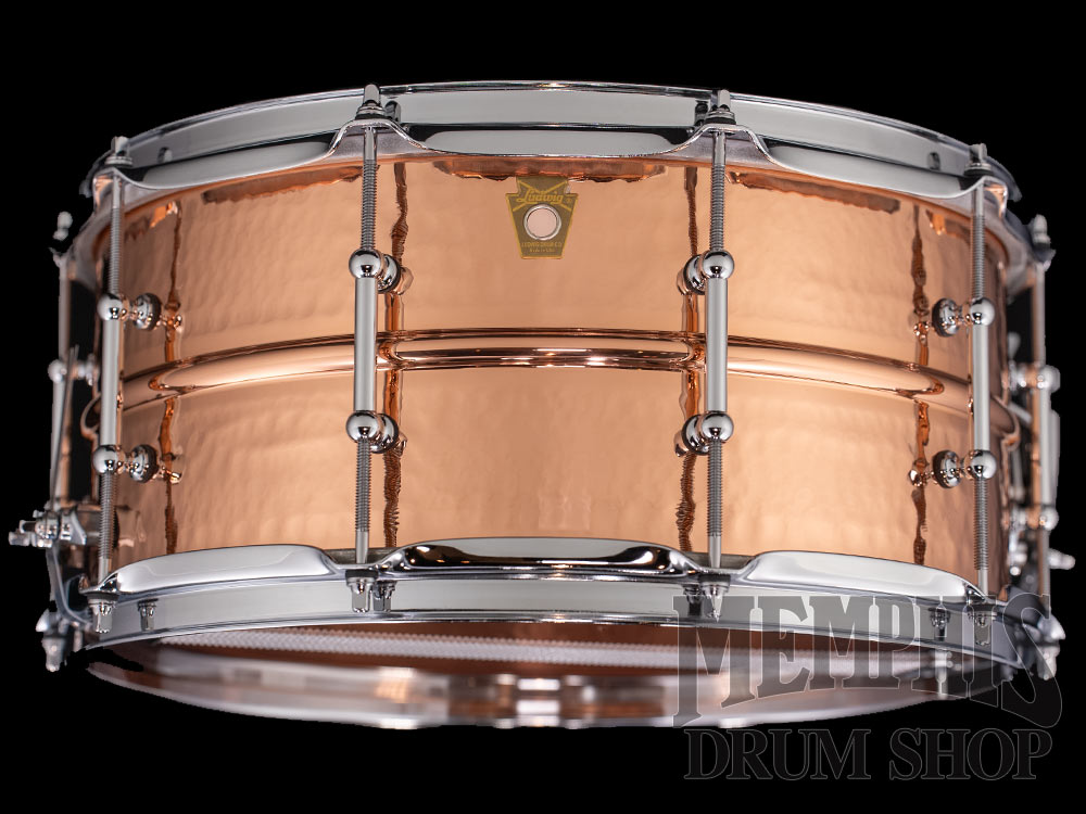 Ludwig 14x6.5 Copperphonic Hammered Snare Drum with Tube Lugs