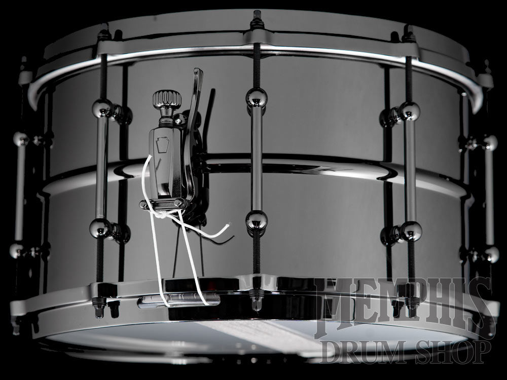 Ludwig 14x8 Universal Black Brass Snare Drum with Black Hardware