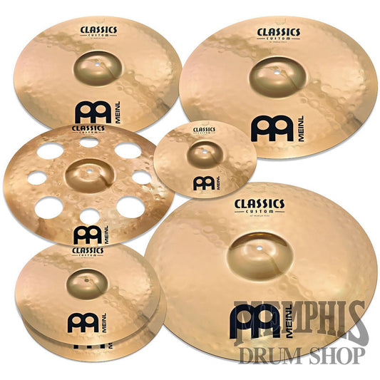 Meinl Classics Custom Brilliant Double Bonus Pack + Free 16" Trash Crash and Free 10" Splash