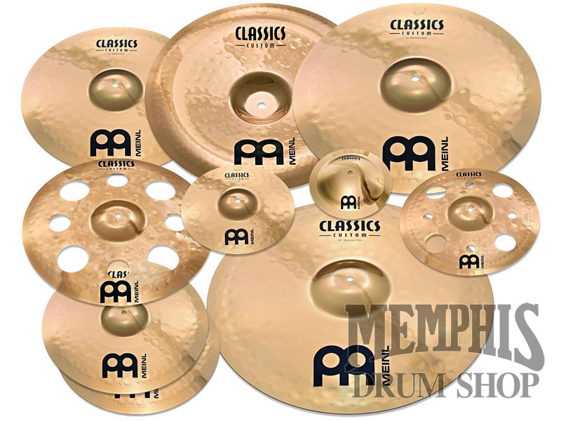 Meinl Classics Custom Brilliant Triple Bonus Pack + Free 8" Medium Bell, Free 10" Splash, and Free 12" Trash Splash