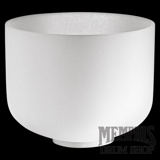 Meinl 10" Crystal Singing Bowl White-frosted, Note F, Heart Chakra