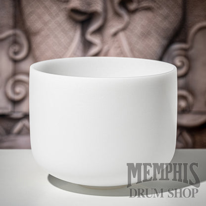 Meinl 11" Crystal Singing Bowl White-frosted, Note F, Heart Chakra