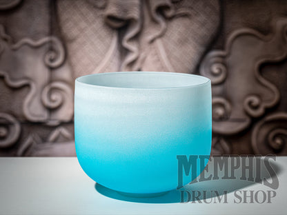Meinl Sonic Energy Crystal Singing Bowl Colour-Frosted 10", Light Blue, Note G4, Throat Chakra