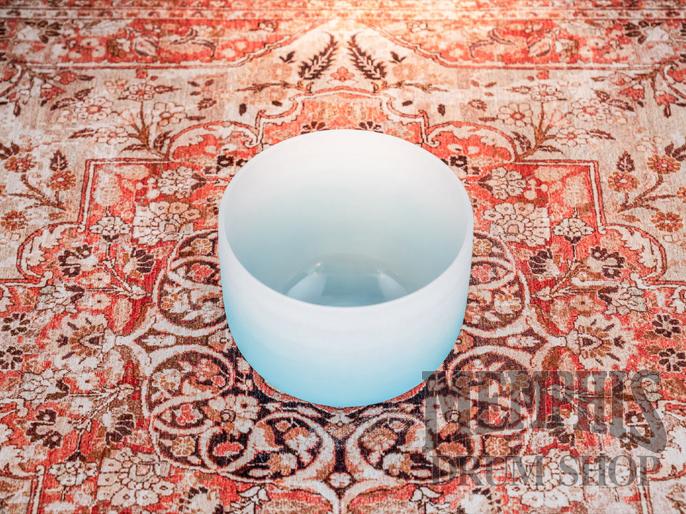 Meinl Sonic Energy Crystal Singing Bowl Colour-Frosted 10", Light Blue, Note G4, Throat Chakra