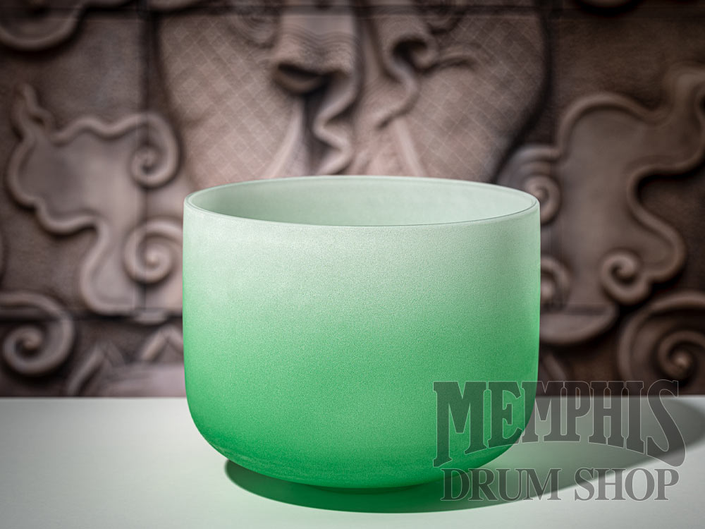 Meinl 11" Crystal Singing Bowl Color-frosted, Note F, Heart Chakra