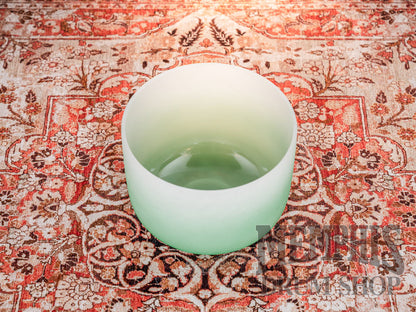 Meinl 11" Crystal Singing Bowl Color-frosted, Note F, Heart Chakra