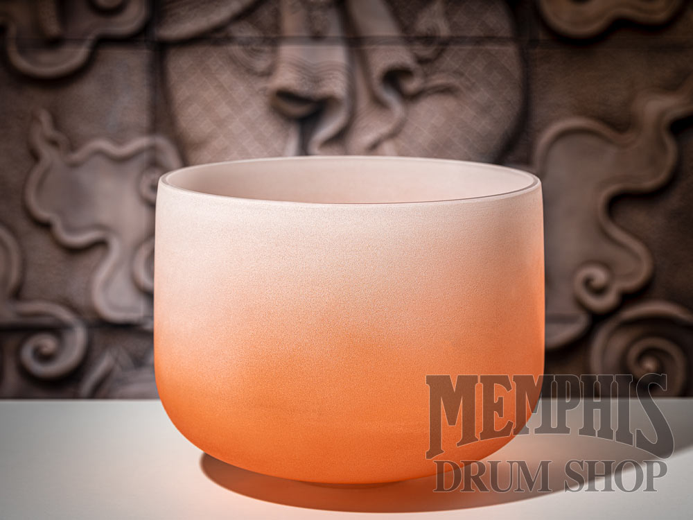 Meinl Sonic Energy Crystal Singing Bowl Colour-Frosted 13", Orange, Note D4, Sacral Chakra
