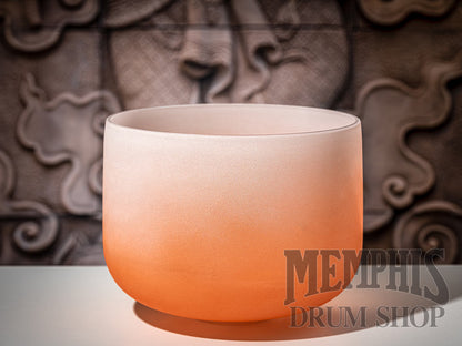 Meinl Sonic Energy Crystal Singing Bowl Colour-Frosted 13", Orange, Note D4, Sacral Chakra