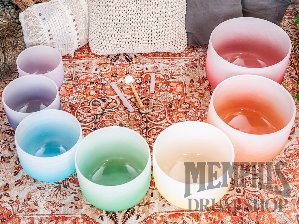 Meinl Sonic Energy Crystal Singing Bowl Colour-Frosted   7-Piece Chakra Set