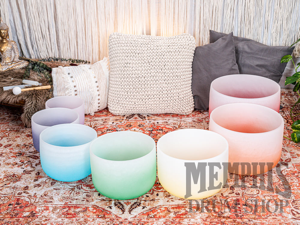 Meinl Sonic Energy Crystal Singing Bowl Colour-Frosted   7-Piece Chakra Set