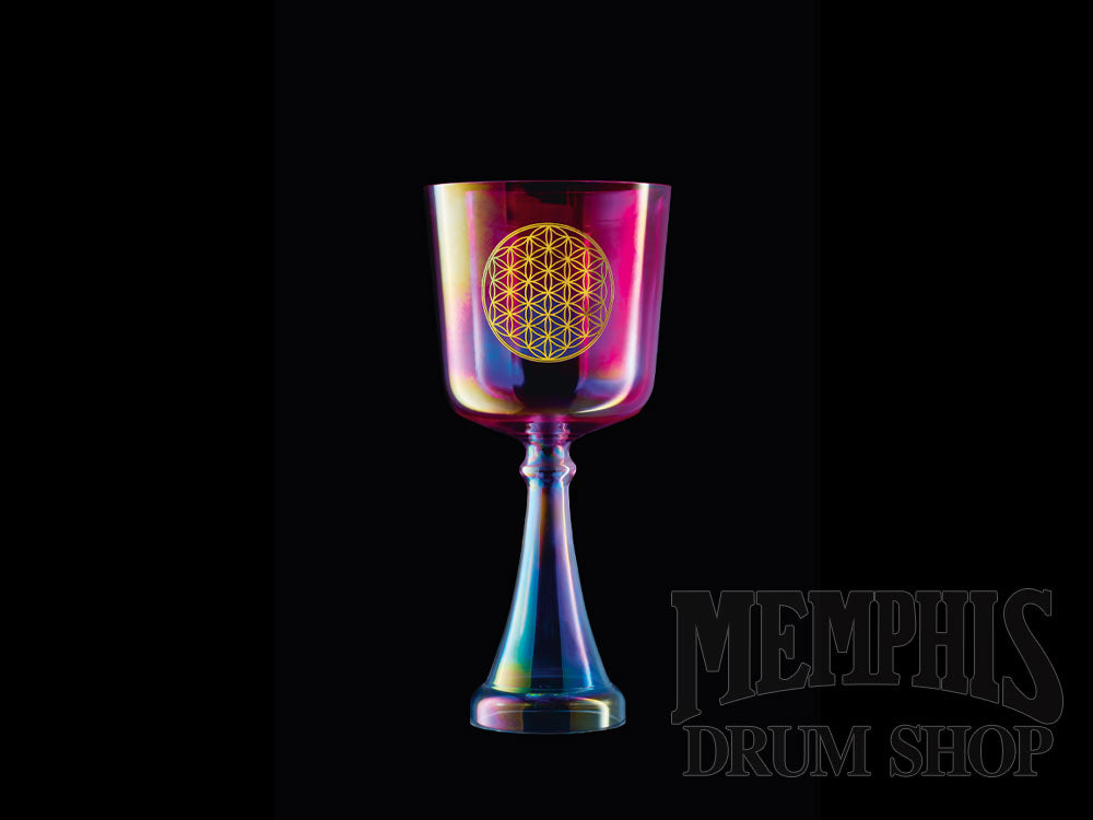 Meinl Sonic Energy Crystal Singing Chalice 6", Pink, Flower of Life, Heart Chakra