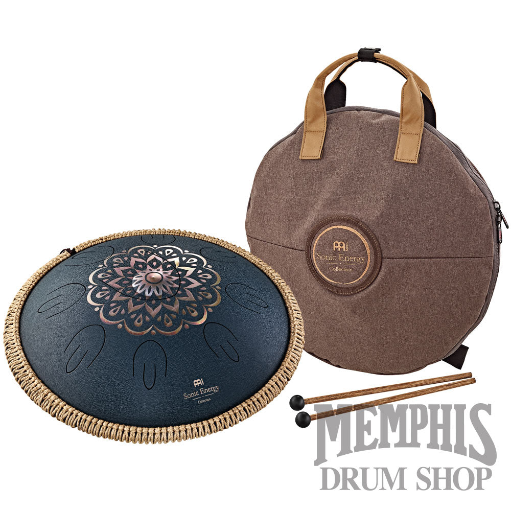 Meinl Octave Steel Tongue Drum D Amara Floral Design - Navy Blue
