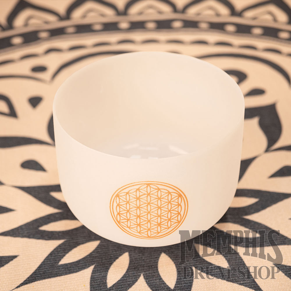 Meinl Sonic Energy Planetary Tuned Crystal Singing Bowl 10", Flower of Life
