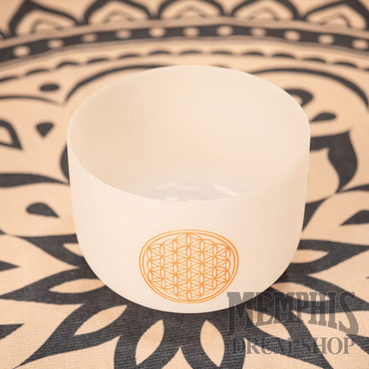 Meinl Sonic Energy Planetary Tuned Crystal Singing Bowl 10", Flower of Life