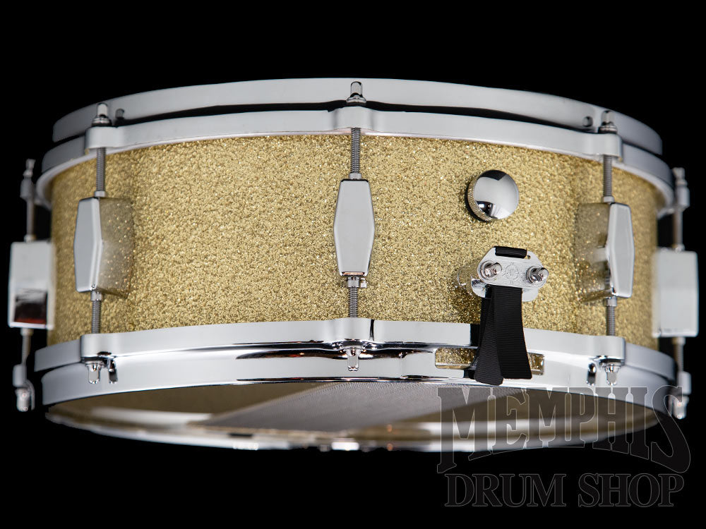 Milestone 14x5.5 Founder's Model Fiberglass Snare Drum with 8 Lugs - Gold Sparkle