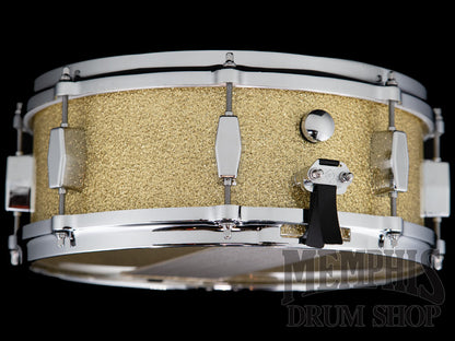 Milestone 14x5.5 Founder's Model Fiberglass Snare Drum with 8 Lugs - Gold Sparkle