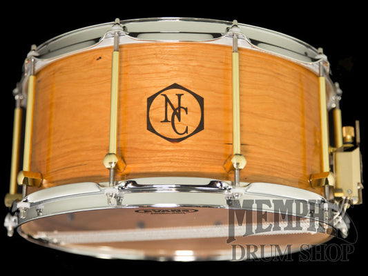 Noble & Cooley 14x7 Solid Shell Classic Cherry Snare Drum - Natural Gloss
