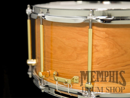 Noble & Cooley 14x7 Solid Shell Classic Cherry Snare Drum - Natural Gloss