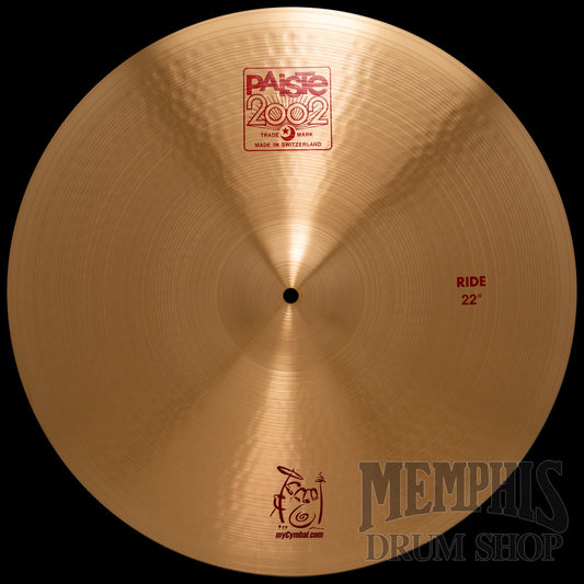 Paiste 22" 2002 Ride Cymbal - Special Edition Signed by Erik Paiste