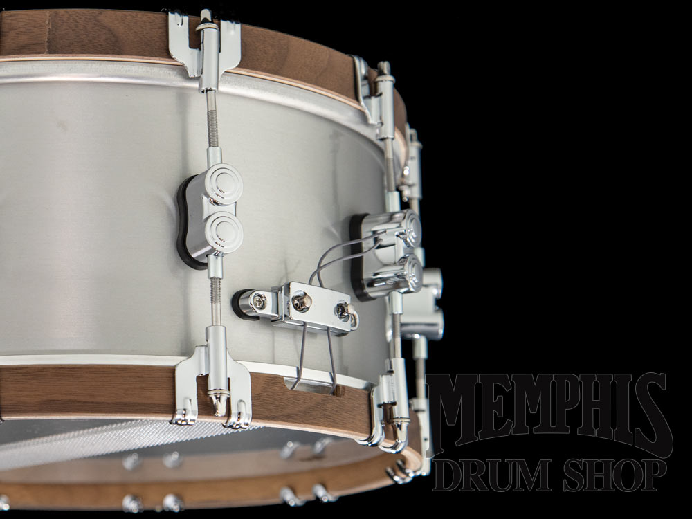 Pacific PDP 14x6.5 Concept Select Aluminum Snare Drum with Walnut Hoops