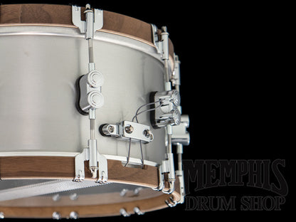 Pacific PDP 14x6.5 Concept Select Aluminum Snare Drum with Walnut Hoops