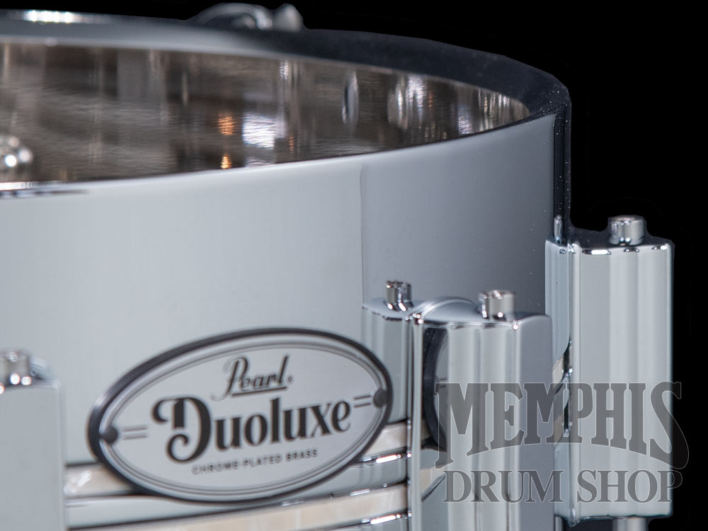 Pearl 14x5 Duoluxe Chrome Over Brass Snare Drum