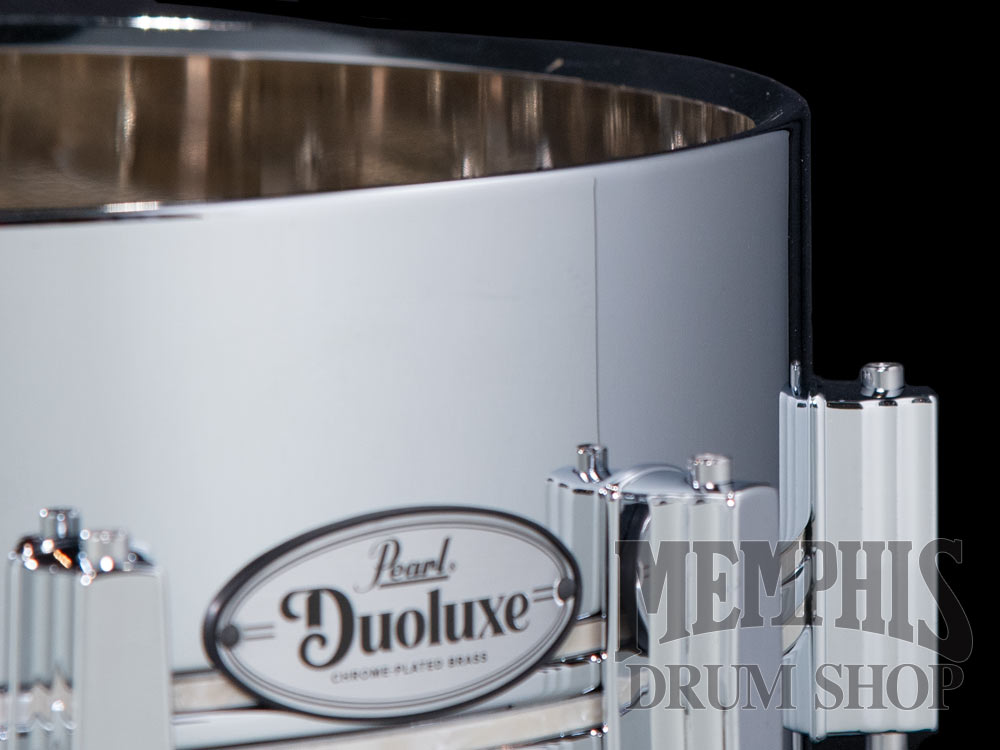 Pearl 14x6.5 Duoluxe Chrome Over Brass Snare Drum
