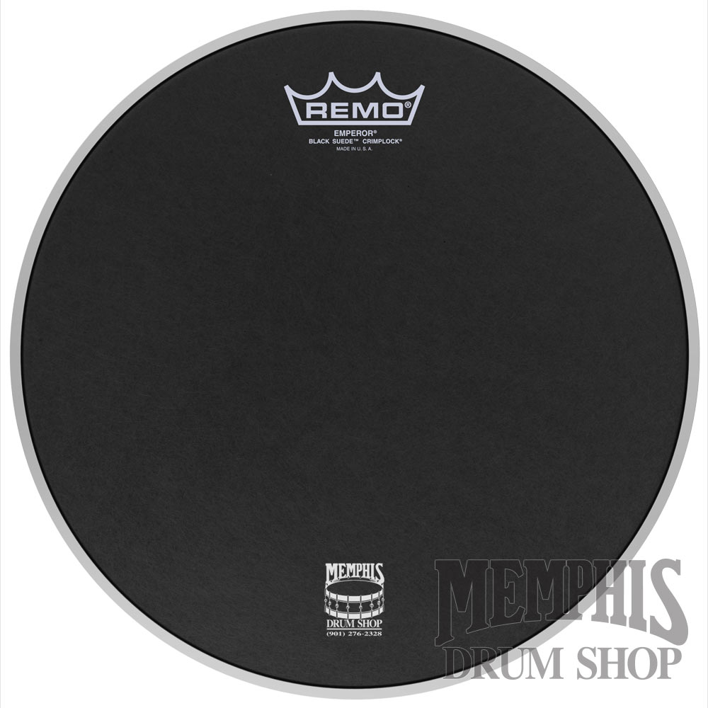 Remo Black Suede Emperor 10" Marching Drumhead - Crimplock
