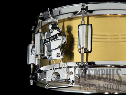 Rogers 14x5 Dyna-Sonic 7-Line Brass Snare Drum