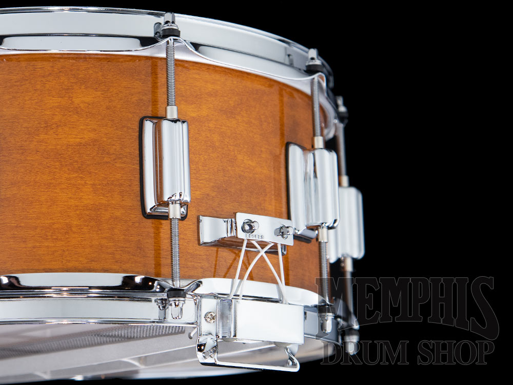 Rogers 14x6.5 Dyna-Sonic Limited Custom Snare Drum with Beavertail Lugs - Fruitwood Stain