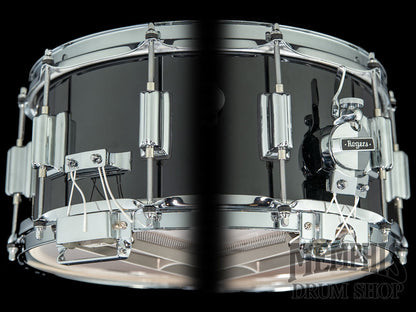 Rogers 14x6.5 Dyna-Sonic Snare Drum with Beavertail Lugs - Black Gloss Lacquer