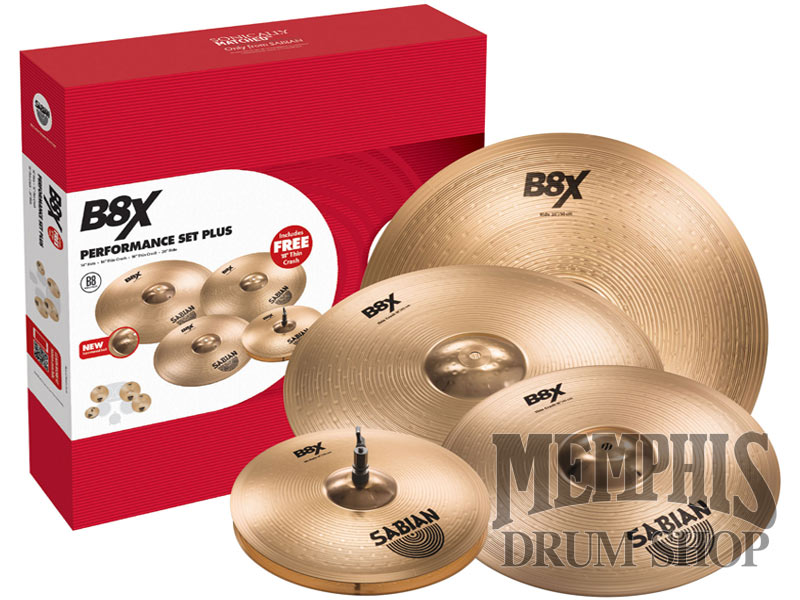 Sabian B8X Performace Cymbal Set + FREE 18" B8X Thin Crash