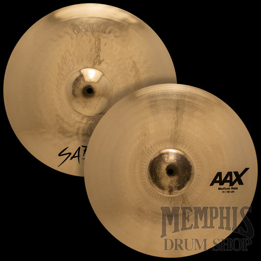 Sabian 15" AAX Medium Hi-Hats - Brilliant