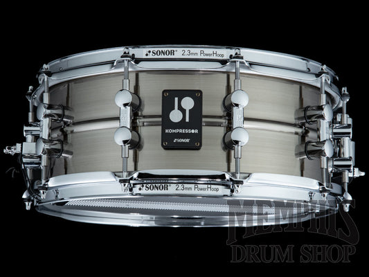 Sonor 14x5.75 Kompressor Series Black Nickel Plated Brass Snare Drum