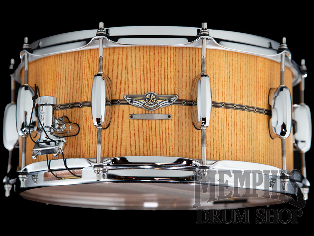 Tama 14x6.5 Star Reserve Stave Ash Snare Drum - Oiled Amber Ash