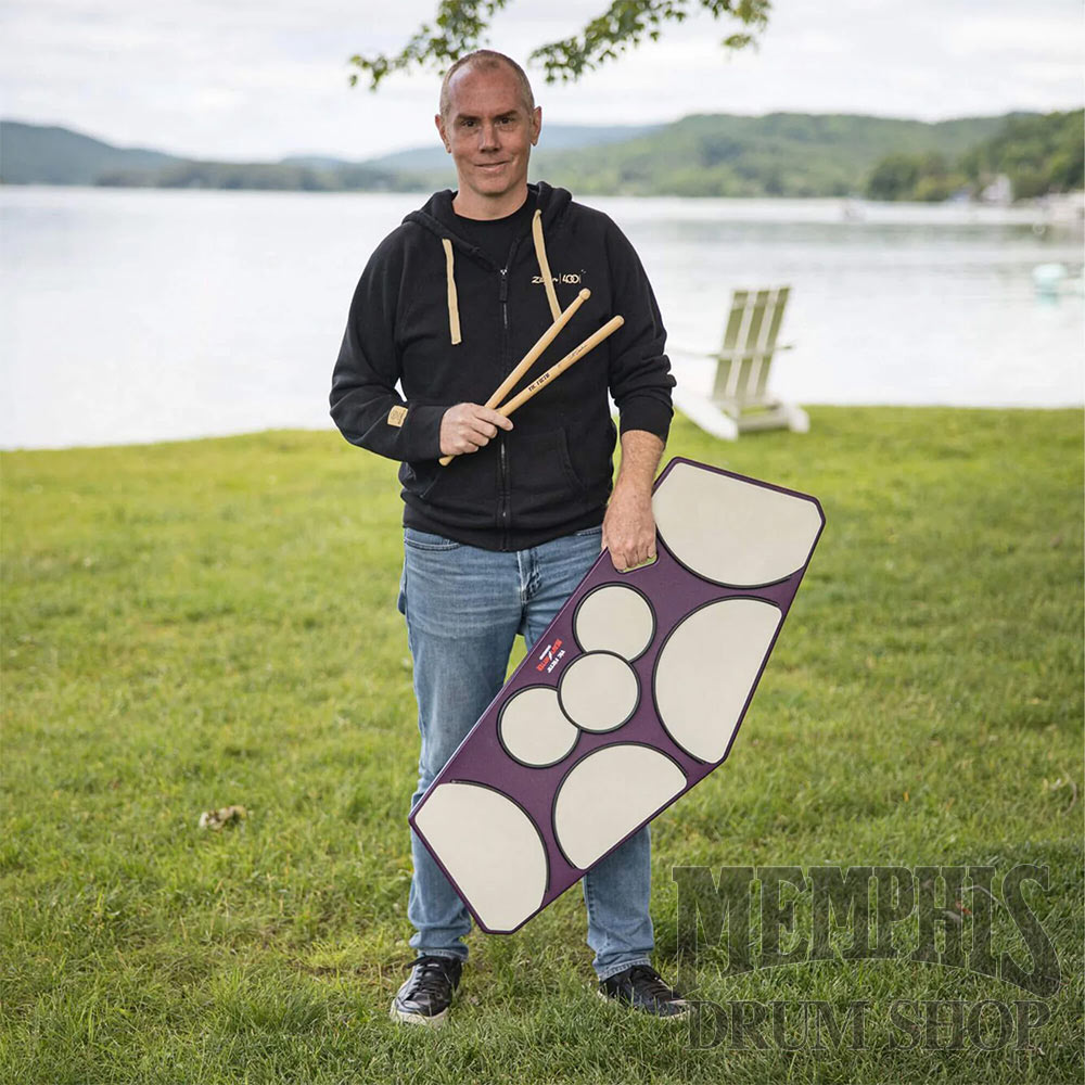 Vic Firth Heavy Hitter Quadropad (Quad Pad) Large Tenor Practice Pad with Rims