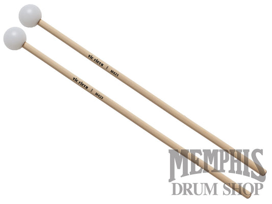 Vic Firth Articulate Series Xylophone Bells Glockenspiel Mallets - 1 1/8" Poly with Brass Weight, Round M423