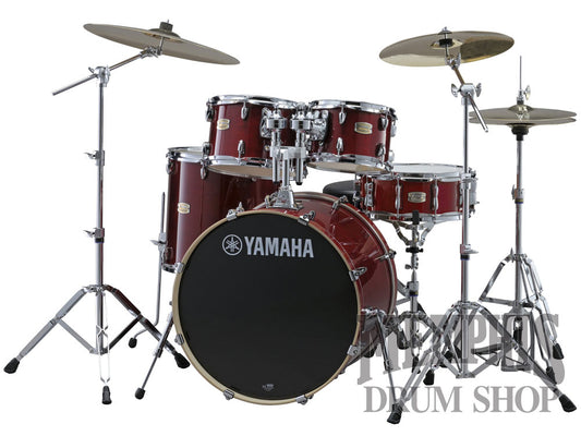 Yamaha Stage Custom Birch Drum Set 22/10/12/16/14 - Cranberry Red with 680W Hardware Pack