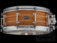 Craviotto 14x5.5 Custom Shop Mahogany Snare Drum with Dual Cherry Inlay