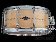 Craviotto 14x6.5 Custom Shop Figured Poplar Snare Drum with Red Inlay