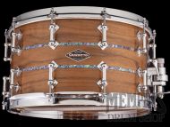 Craviotto 14x8 Custom Shop Walnut Snare Drum with Dual Abalone Inlay