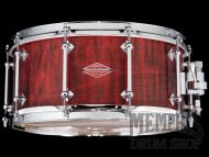 Craviotto 14x6.5 Private Reserve Burned Curly Maple Snare Drum - Red Stain