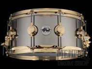 DW 14x6.5 Collector's Series Stainless Steel Snare Drum with Gold Hardware