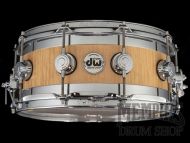 DW 14x6 Collector's Series Curly Maple Edge Snare Drum - Natural Lacquer